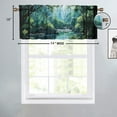 thumbnail image 4 of Waterfall Curtain Valance for Kitchen Forest Flowers Window View Nature Landscape Rod Pocket Valances for Bedroom Living Room Dining Room 54 by 18 in, 1 Panel, 4 of 6