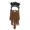 thumbnail image 2 of Viking Beard Beanie Knit Funny Hat and Removable Beard Funny Hats for Men, 2 of 4