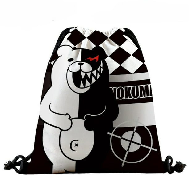 Mochila con cordón Danganronpass, bolsa de gimnasio con impresión 3D de anime