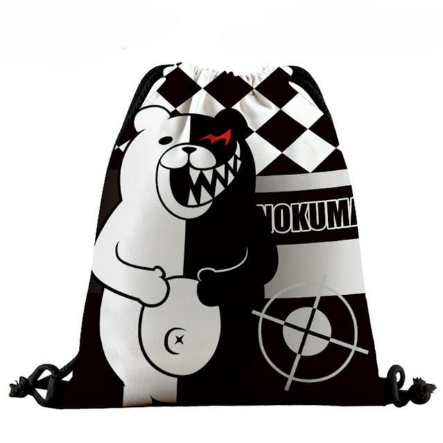 Mochila con cordón Danganronpass, bolsa de gimnasio con impresión 3D de anime