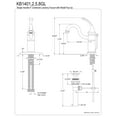 thumbnail image 2 of Kingston Brass KB1401GL Georgian Single-Handle Bathroom Faucet with Pop-Up Drain, Polished Chrome, 2 of 2