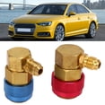 thumbnail image 4 of Air Conditioning Evacuation Adapter, Brass Metal High Hardness Impact Resistant 90 Degree Joint AC Quick Connector Adapter  For R134a Car, 4 of 8
