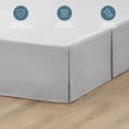 thumbnail image 4 of Bare Home Double Brushed Bed Skirt - Premium 1800 Collection - 15-inch Drop - Full, Light Gray, 4 of 9