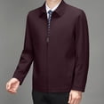 thumbnail image 4 of Jackets for Men, Lapel Collar Casual Business Jacket for Men Full Zip Front Slim Relaxed Fit Tops Fall Elegant Office Formal Coat, 4 of 7