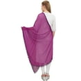 thumbnail image 2 of Phagun Indian Women Chiffon Dupatta Neck Wrap Long Stole Scarves Chunni-Plum, 2 of 5