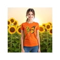 thumbnail image 1 of Blusa con Estampado de Mariposa y Girasoles – Diseño Único y Significativo Color Anaranjado Talla Mediana Marca Emil SaEs, 1 of 4