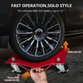 thumbnail image 4 of COZONY Car Tire Dolly, 4 Pcs Steel Tire Moving Dolly, Heavy Duty Vehicle Auto Repair Dolly, Each 1500lbs, 360° Rotatable, Red, 4 of 6
