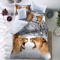 thumbnail image 1 of 3D Animal Lion Quilt Cover Bedding Duvet Cover Set with Pillow Case(Queen), 1 of 4