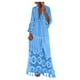 thumbnail image 1 of Vestido Bohemio Vestido Con Borlas Encaje Maxi Casual Bohemio Talla Grande Cuello en V Color Sólido Borla de Encaje Vestido Largo Odeerbi ODB116915, 1 of 8