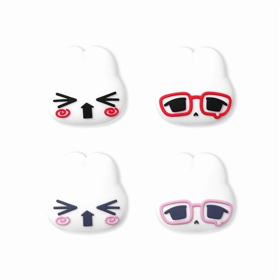 GeekShare Thumb Stick Grips for Switch 2017 & Switch OLED & Lite Soft Silicone Vintage Bunny