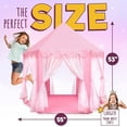 thumbnail image 5 of KiddiTouch Princess Tent for Girls, Kids Tent Indoor, Girls Tent with Star Lights, Pink Play Tent for Toddlers, Princess Castle Playhouse Tent for Girls, 55 x 53 inch Toy Tent, 5 of 8