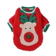 thumbnail image 5 of 2 Piece Pet Christmas Clothes Coral Velvet Dog Hoodies Autumn Winter Going Out Christmas Clothes Cats, 5 of 5