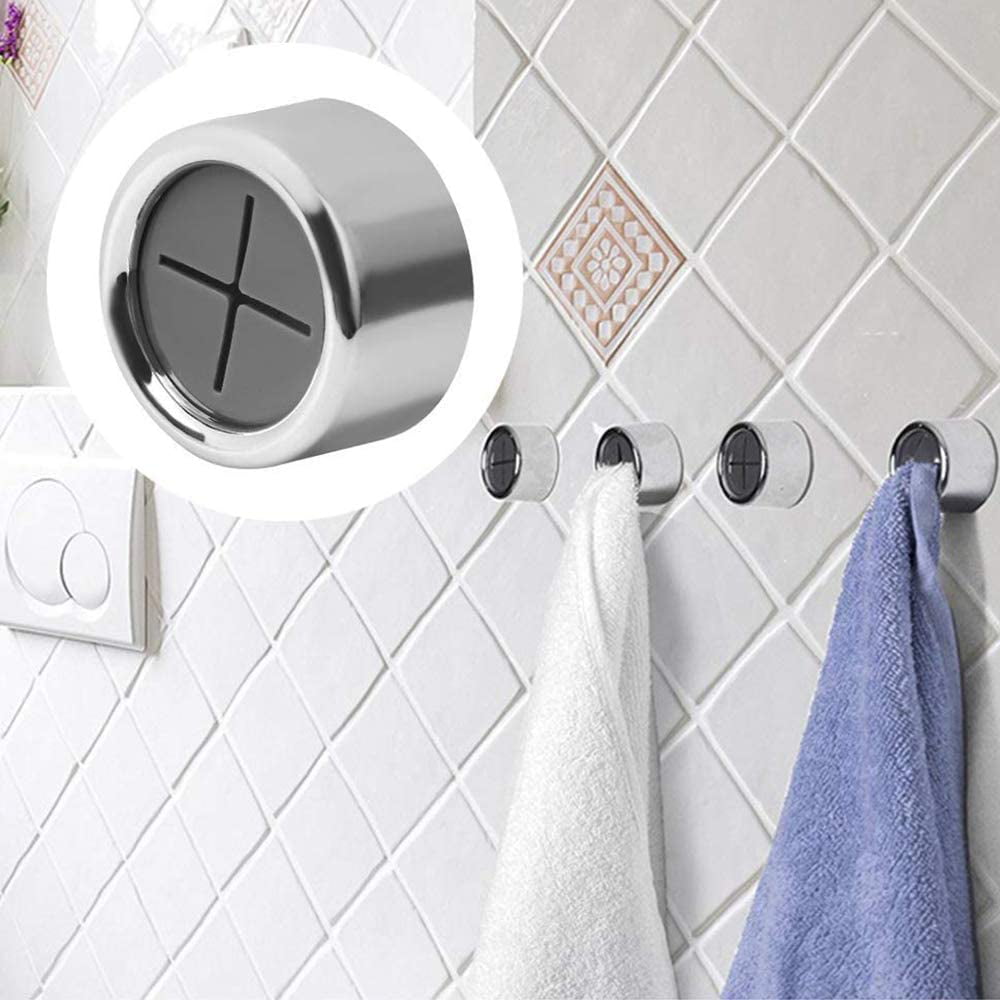4 Pcs Self Adhesive Dish Towel Holder Grabber Kitchen Towel Hook Wall Mount Towel Hangers Holders Non-Drilling Push Towel Holder for Bathroom Kitchen Home Wall No Drilling Required