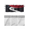 thumbnail image 4 of Valances for Windows Abstract Stitching Rod Pocket Cafe Window Treatments Valance Curtains for Kitchen Bathroom Laundry Basement Windows 54"x18", 4 of 9