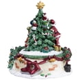 thumbnail image 6 of Northlight Musical Santa Claus and Christmas Tree Winter Scene Rotating Decoration - 5.5", 6 of 8
