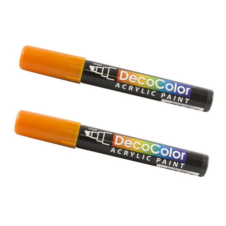 JAM Paper Chisel Tip Acrylic Paint Marker, Pumpkin Orange, (Best Markers To Use On Pumpkins)