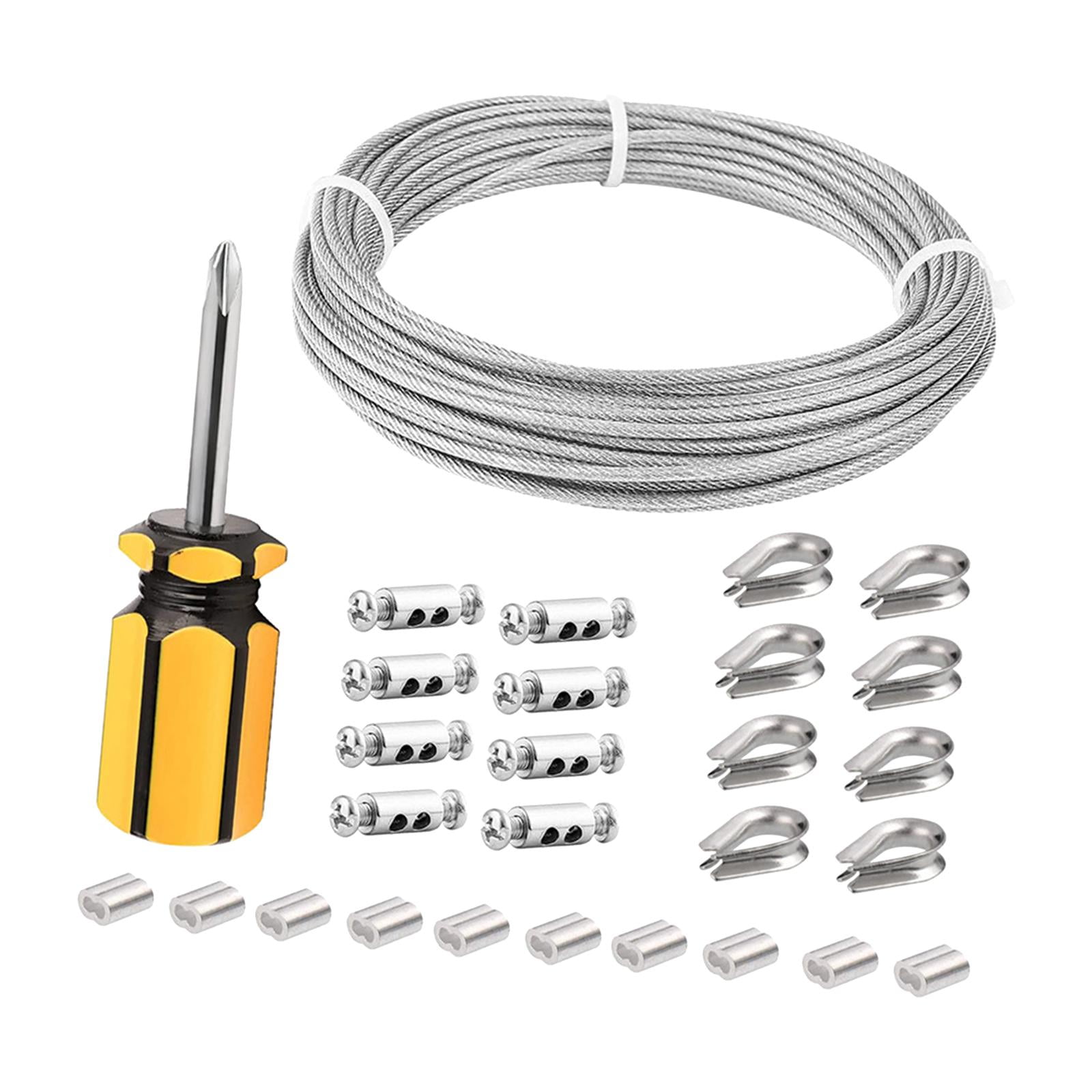 SunniMix 2mm Wire Rope Chandelier Hanging Multiuse for Balconies Porch Home 20m