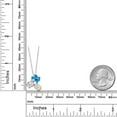 thumbnail image 4 of 925 Silver and 10K Yellow Gold Swiss Blue Topaz White Topaz and White Moissanite Pendant Necklace for Women (3.00 Cttw, Oval 8X6MM, 7X5MM and 6X4MM, Gemstone November Birthstone, with 18 inch Chain), 4 of 4