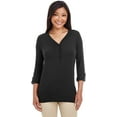 thumbnail image 2 of Devon & Jones Ladies' Perfect Fitâ„¢ Y-Placket Convertible Sleeve Knit Top, 2 of 4