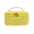 thumbnail image 1 of Bolsas de Cosméticos de Viaje de Puntos Cuadrados Livianas Únicas 1 Pc para Viaje Amarillo Gris Poliéster, 1 of 5