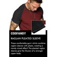 thumbnail image 6 of COOFANDY Mens Muscle Tshirts Fashion Raglan Sleeve Baseball Tee Shirt, 6 of 7