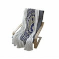 thumbnail image 4 of Hamsa Soft Flannel Fleece Throw Blanket, Japanese Style with Ying Yang Sign Mysticism, Cozy Plush for Indoor and Outdoor Use, 50" x 60", Royal Blue and Cream, by Ambesonne, 4 of 6