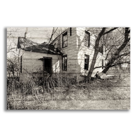 Epic Art 'Lost Farmstead On The Prairie 035' by Gordon Semmens Acrylic Glass Wall Art, 16" x 12"