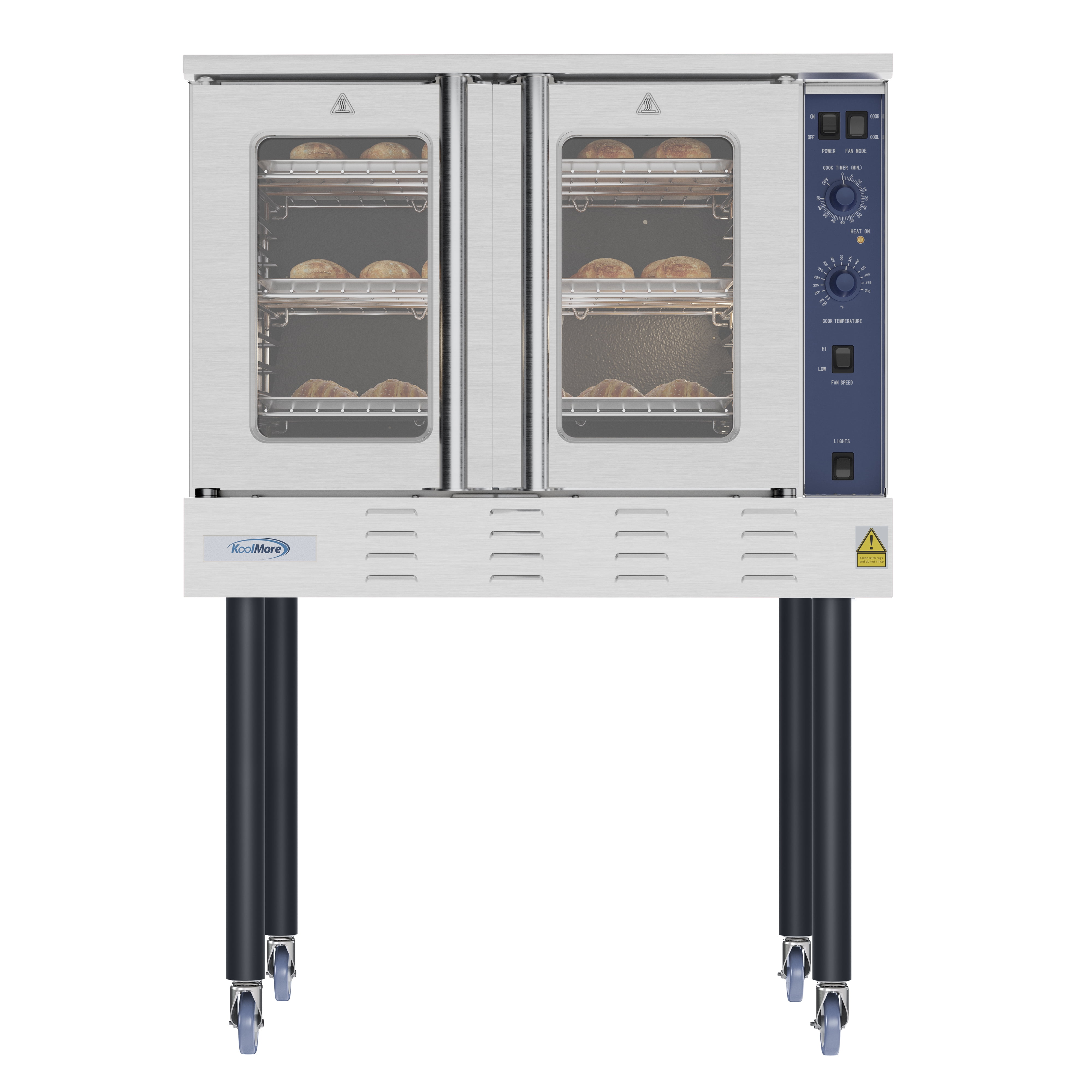 38 in. Full Size Single Deck Commercial LP Convection Oven 54,000 BTU with Casters (KM-CCO54-LPC)