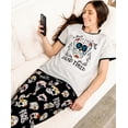 thumbnail image 4 of Lazy One Women's Pajama Set, Short Sleeves with Cute Prints, Relaxed Fit, Dead Tired, 4 of 7