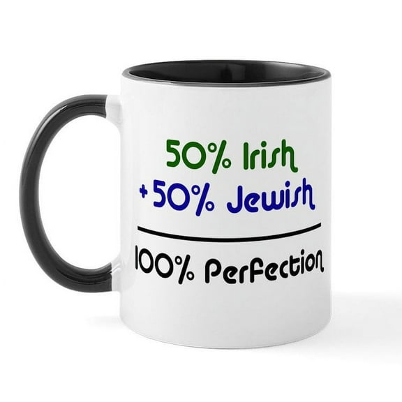 CafePress - Irish & Jewish Mug - 11 oz Ceramic Mug - Novelty Coffee Tea Cup