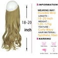 thumbnail image 2 of Youloveit Synthetic Hair Extension Hair Piece Ash Blonde Curly Wavy with Invisible Transparent Wire Adjustable Size Removable Secure Clips in Curly Wavy Hidden Secret Hairpiece for Women, 2 of 7