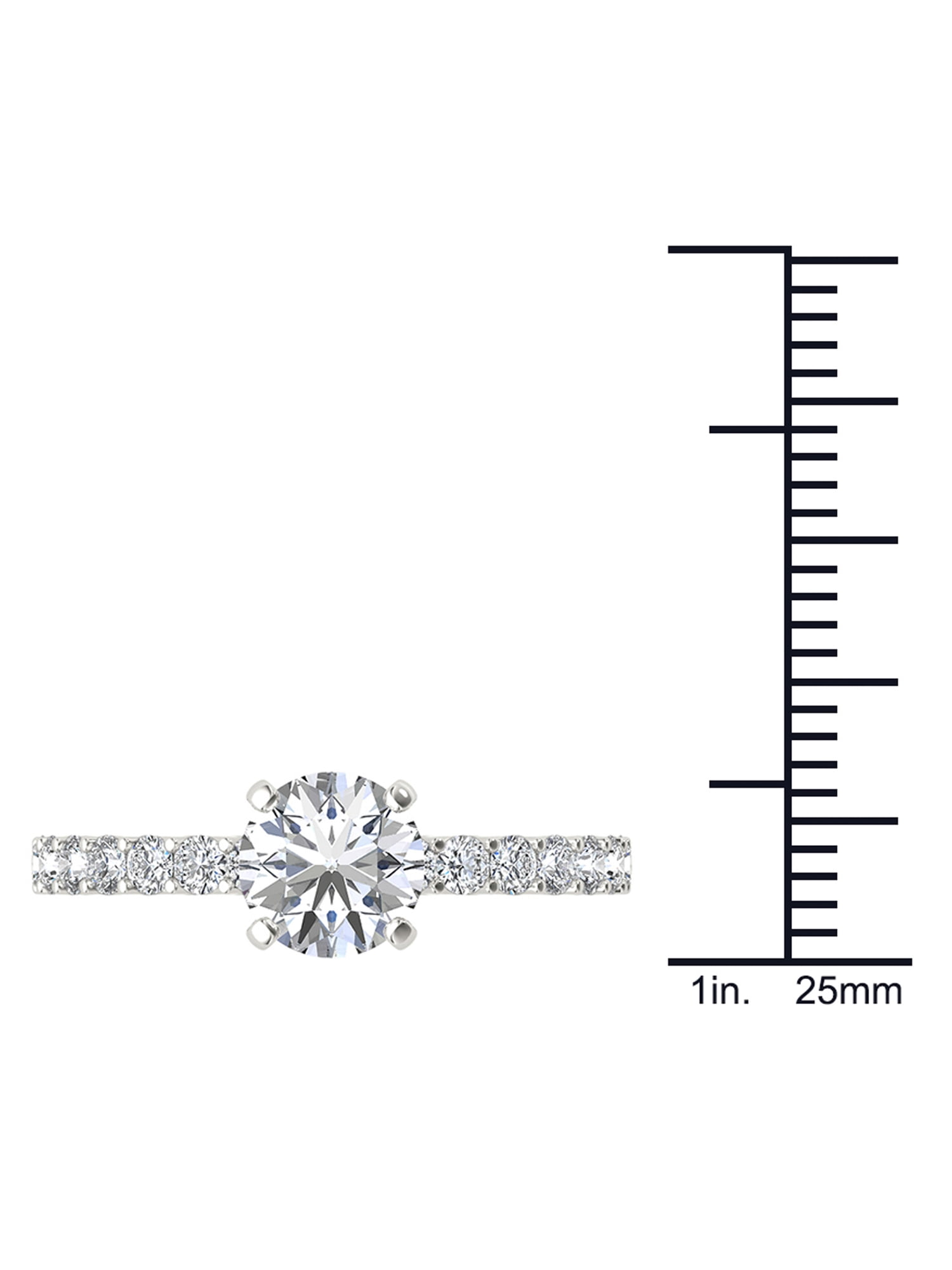 1 Carat T.W. Diamond Classic 14kt White Gold Engagement Ring