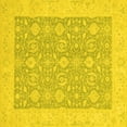 thumbnail image 1 of Ahgly Company Indoor Square Oriental Yellow Traditional Area Rugs, 5' Square, 1 of 4