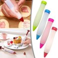 thumbnail image 1 of Prevently Mold Cream Cup Icing Piping Silicone Nozzle Dessert Decorator Cake Pen Cake Diy Doodle Pen Milking Grease Pen(4pcs, Green, Blue, Pink, Red), 1 of 5