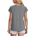 thumbnail image 6 of yillto Womens Basic Tshirts Round Neck Short Sleeve Summer Causal Shirt Plain Loose Tee Tops for Women, 6 of 6