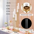 thumbnail image 3 of 39.8''Matte Black Candle Holder with Acrylic Shades Tall 5 Arm Candelabra Black Table Centerpiece for Wedding Living Dining Room Fireplace Decoration Fit 0.98''LED Taper, 3 of 10