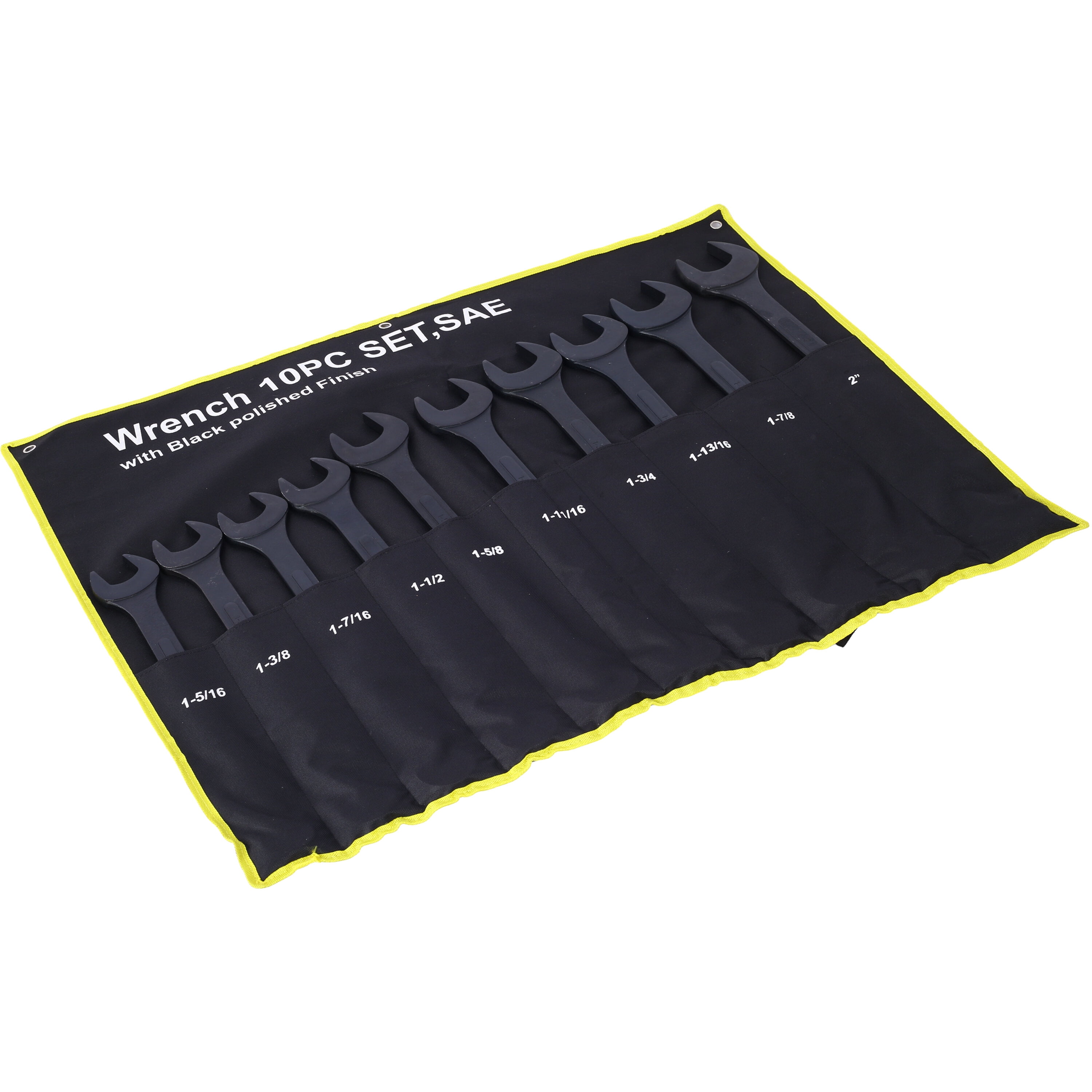 SAE Jumbo Combination Wrench Set Extra Large,10 PC SAE Black-Oxide Jumbo Combo Wrench Set 1-5/16" - 2" with pouch,