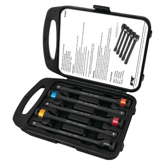 Performance Tool W32903 5-Piece Torque Limiting Extension Set