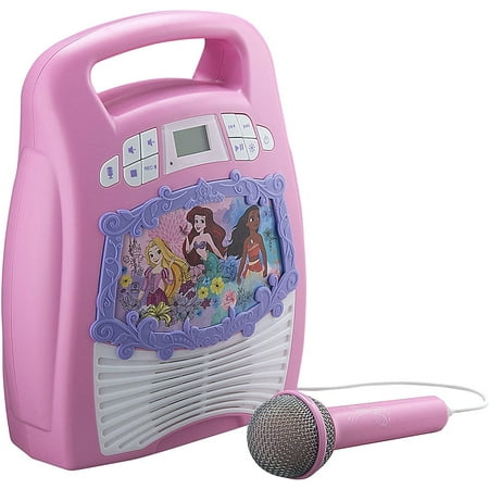 karaoke machine disney microphone princess bluetooth speaker usb port performances recorder via ekids