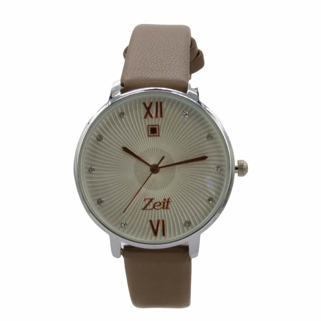 Reloj Análogo Zeit Dama Casual Correa De Tactopiel Numeros Romanos caqui 30mm Zeit CB00021511