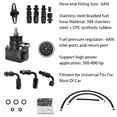 thumbnail image 3 of Universal Adjustable Fuel Pressure Regulator Kit with 0-100 Psi Pressure Gauge AN-6 Fuel Line Hose Fitting Connectors Kit Black, 3 of 5