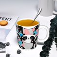 thumbnail image 5 of Yiaed Panda Cute Hearts Print Ceramics Coffee,Large Handle Design,Extra Large Tea and Coffee Cup for Office and Home Mugs, 5 of 6
