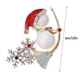 thumbnail image 5 of Broche de Navidad con diamantes de imitación, muñeco de nieve, , joyería delicada para vacaciones, Pin en el pecho para ropa, bolsa, moch, 5 of 5