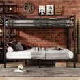 thumbnail image 2 of Bellemave Metal Bunk Beds Queen over Queen Bunk Bed for Adults, Teens, Kids Heavy Duty Queen Bunk Bed Frame with 2 Ladder and Full-Length Guardrails, No Box Spring Needed, Black, 2 of 8