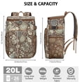 thumbnail image 3 of Exotic Mandala Inspired Paisley Cooler Backpack - Insulated 20L Soft Cooler Bag with Tablet Pocket, Perfect for Workers & Families, 3 of 5