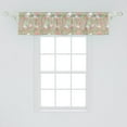 thumbnail image 2 of Ambesonne Nature Window Valance, Tea Cup with Birds and Limes, 54" X 12", Pale Green Blush and Dusk, 2 of 3