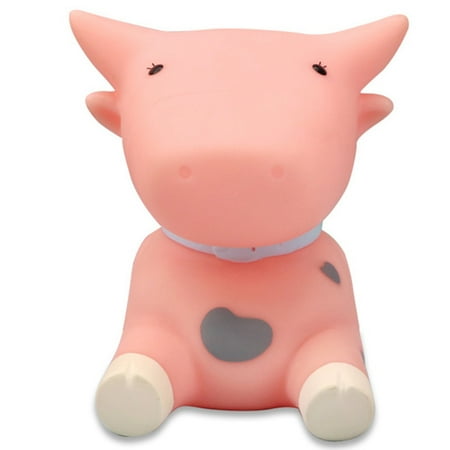 

Small and Portable Cute Night Light Cartoon Pink Cow Bedroom Dormitory Eye Protection Night Light Illuminated
