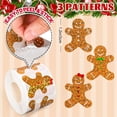 thumbnail image 3 of Calcomanías Navideñas GingletGlitter 9Pzas 9x50 Etiquetas Muñecos Jengibre Glitter 2.5x3cm Papel Adhesivo Café., 3 of 4