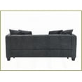 thumbnail image 6 of 78-Inch 3-Seater Cloud Velvet Pull-Out Sofa Bed – Ideal for Living Room & Bedroom | Dark Gray | Velvet | Wood, 6 of 13