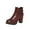 Brown, variant on Boots for Women Winter Vintage Thick Heel Belt Buckle Side Zipper Low Tube High Heel Ankle Boots